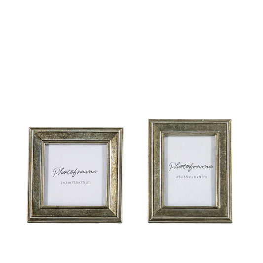 Exbury Photo Frames Mini Set of 2 in Pewter