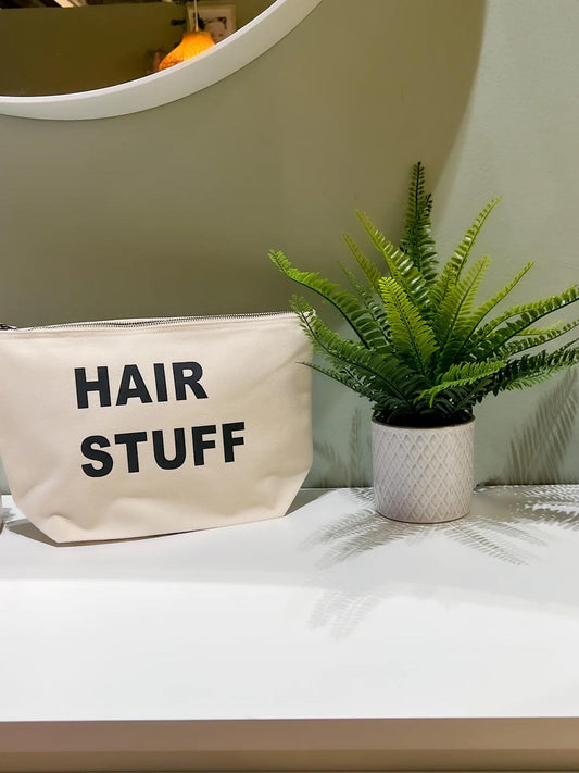 Hair Stuff Pouch; Natural