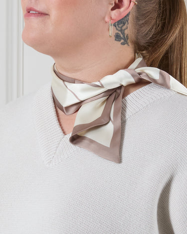 Harriet Neck Scarf - Beige/Cream