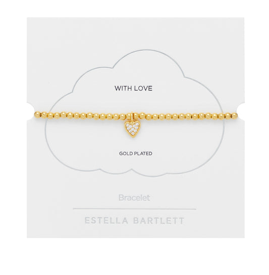 Estella Bartlett Gold Plated Sienna Heart Bracelet