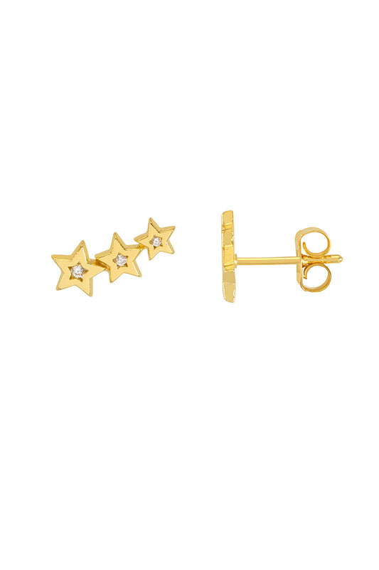 Estella Bartlett Star Stud Crawler Earring with Cubic Zirconica