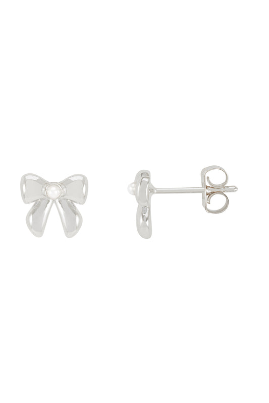 Estella Bartlett Pearl Bow Stud Earrings