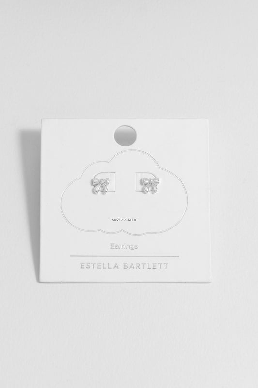 Estella Bartlett Pearl Bow Stud Earrings