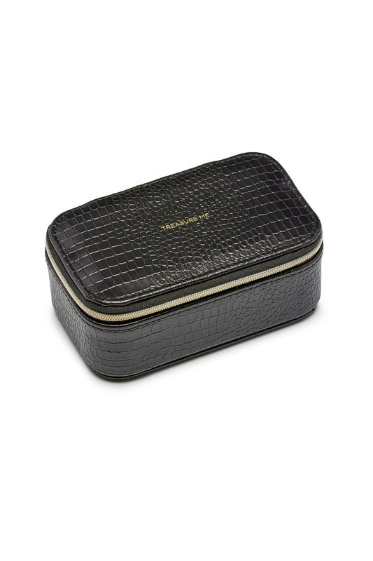 Estella Bartlett Black Croc Jewellery Box -Small