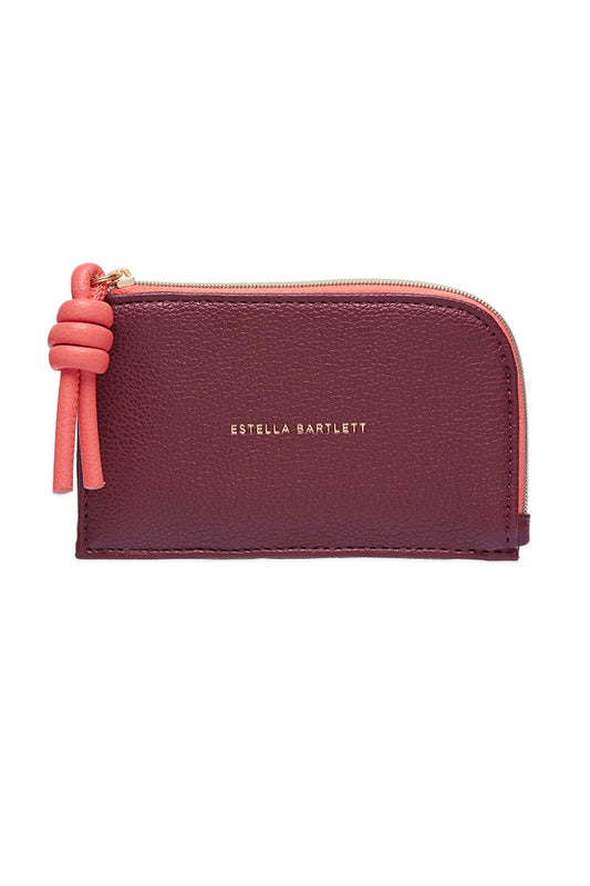 Estella Bartlett Knot Card Purse - Burgundy