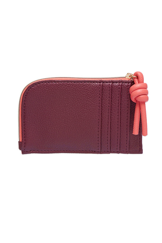 Estella Bartlett Knot Card Purse - Burgundy