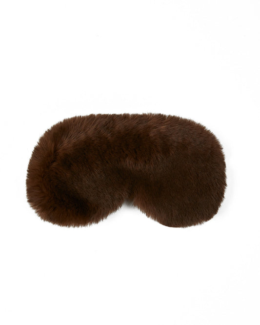 Faux Fur Luxury Eye Mask- Chocolate