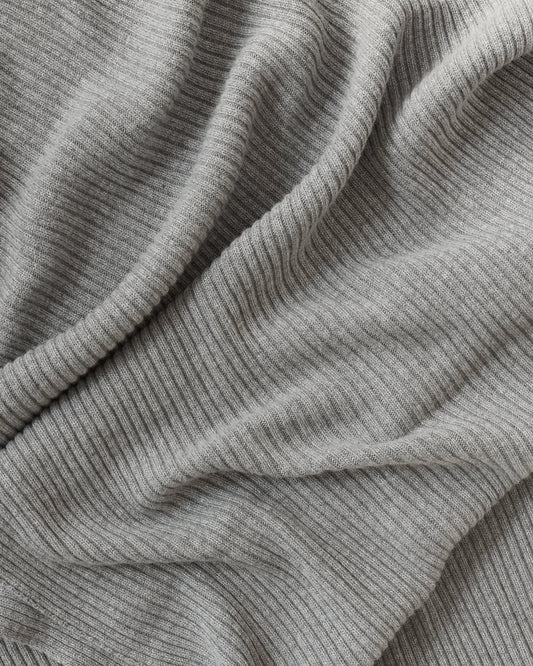 Matilde Ribbed Scarf; Cashmere Blend, Grey