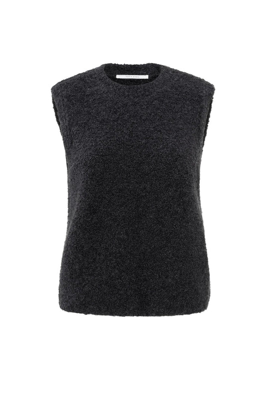 YAYA Textured Sleeveless Knit - Anthracite