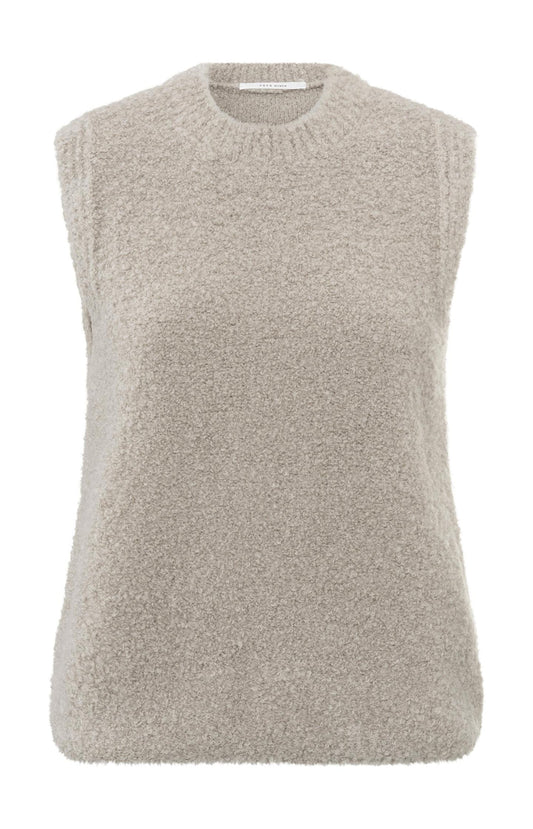 YAYA Textured Sleeveless Knit - Dove Grey